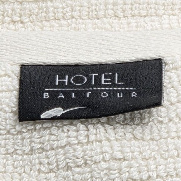 Hotel Balfour 4pc Cream And Taupe Turkish Cotton Towel Set 2‎ Bath 2 Hand - Picture 3 of 15
